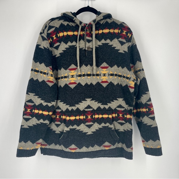 American Eagle Outfitters Other - AMERICAN EAGLE - Mens Aztec Hoodie Thick Sweater - Large